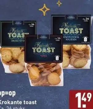 ALDI Op=op krokante toast ca. 36 stuks. aanbieding