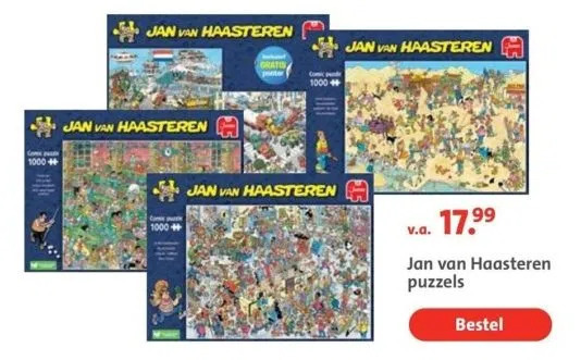 Jan van haasteren puzzels aanbieding bij Bruna