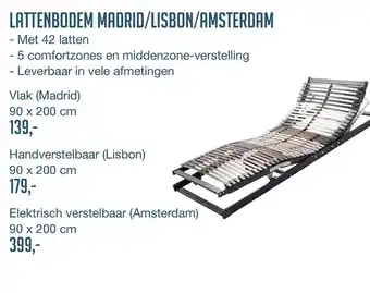 Comfort Suite Lattenbodem madrid/lisbon/amsterdam aanbieding