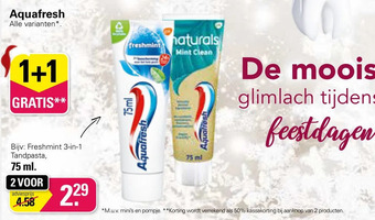 De Online Drogist Aquafresh aanbieding