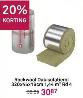 Karwei Rockwool dakisolatierol 320x45x16cm 1,44 m² rd 4 aanbieding