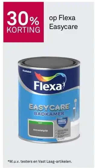 Karwei 30% korting op flexa easycare aanbieding