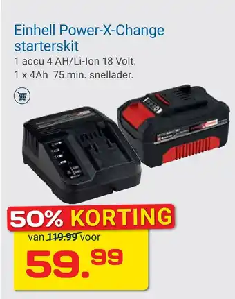 Kluswijs Einhell power-x-change starterskit aanbieding