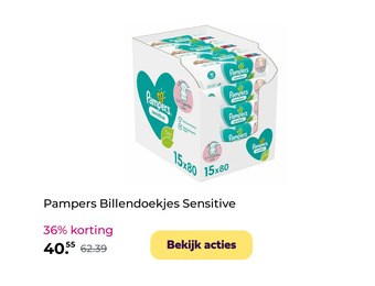Plein.nl Pampers billendoekjes sensitive aanbieding