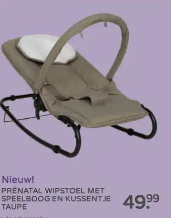 Prenatal Prénatal wipstoel met speelboog en kussentje taupe aanbieding