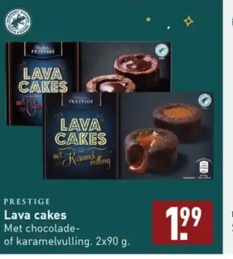 ALDI Lava cakes 2 x 90 gram aanbieding