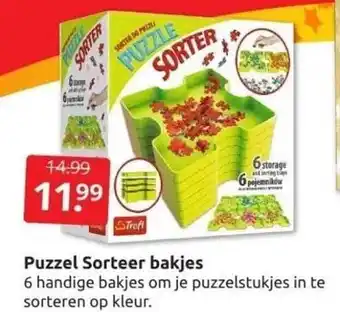 Boekenvoordeel Puzzel sorteer bakjes aanbieding