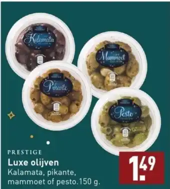 ALDI Luxe olijven 150 gram aanbieding