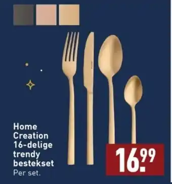 ALDI Home Creation 16-delige trendy bestekset aanbieding