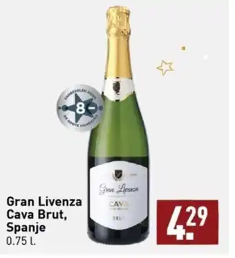 ALDI Gran Livenza Cava Brut, Spanje 0.75 L aanbieding