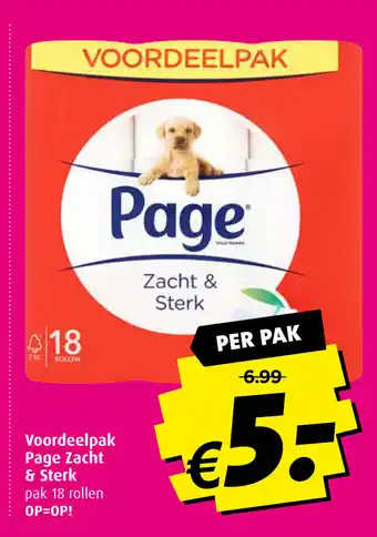 Boni Voordeelpak Page Zacht & Sterk 18 rollen aanbieding