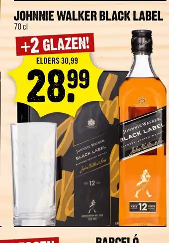 Dirck 3 Johnnie Walker Black Label 70 cl aanbieding