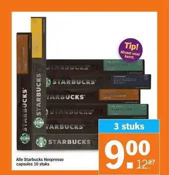 Albert Heijn Alle starbucks nespresso capsules aanbieding