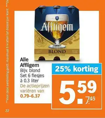 Albert Heijn Alle affligem aanbieding