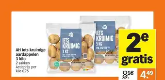 Albert Heijn Ah iets kruimige aardappelen 3 kilo aanbieding