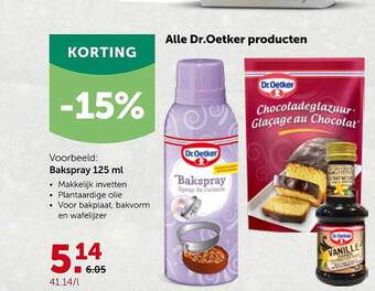 Aveve Dr. oetker bakspray 125 ml aanbieding