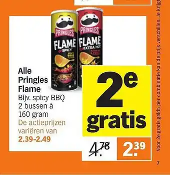 Albert Heijn Alle pringles flame aanbieding