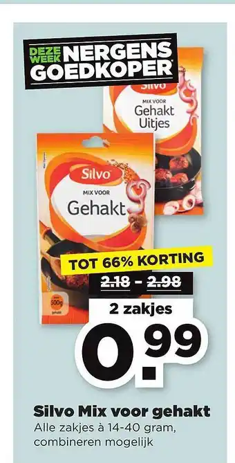 PLUS Silvo mix voor gehakt aanbieding