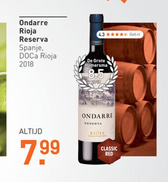 Gall & Gall Ondarre Rioja Reserva aanbieding