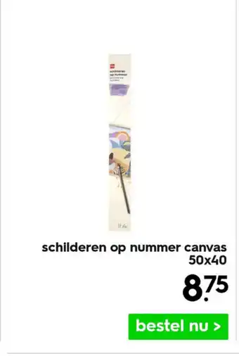 HEMA Schilderen op nummer canvas 50x40 aanbieding