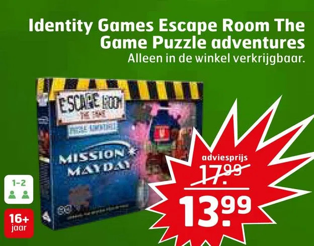 Identity games escape room the game puzzle adventures aanbieding bij