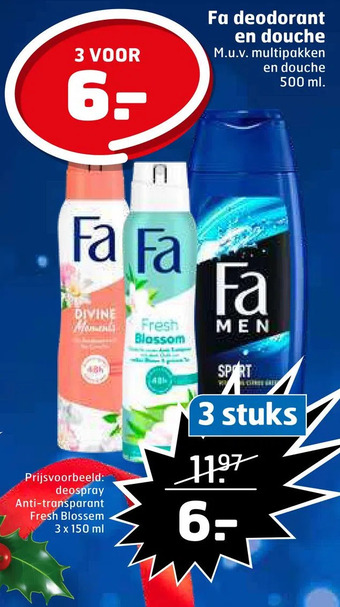 Trekpleister Fa deodorant en douche aanbieding