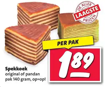 Nettorama Spekkoek original of pandan aanbieding