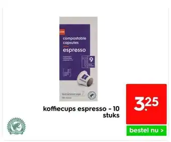 HEMA Koffiecups espresso - 10 stuks aanbieding