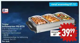 ALDI Tristar buffetwarmer pd-8770 aanbieding