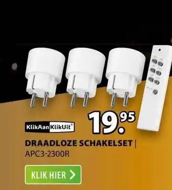 Expert Klikaanklikuit draadloze schakelset | apc3-2300r aanbieding