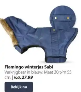 Boerenbond Flamingo winterjas sabi aanbieding