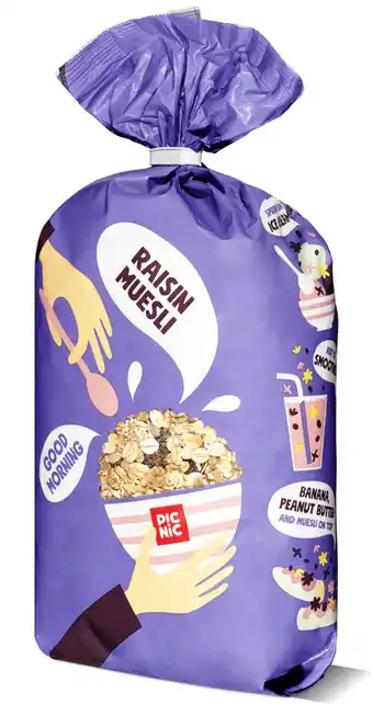 Picnic Picnic  muesli rozijnen aanbieding