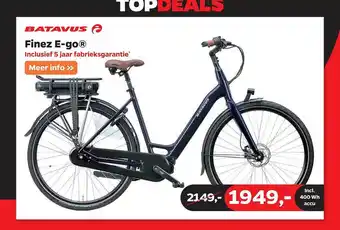 Bike Totaal Batavus finez e-go® fiets aanbieding