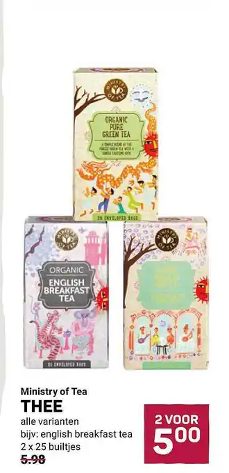 Ekoplaza Ministry of tea thee aanbieding