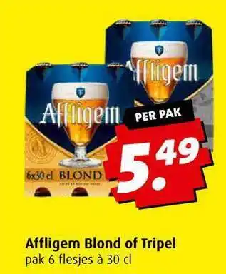 Boni Affligem blond of tripel aanbieding