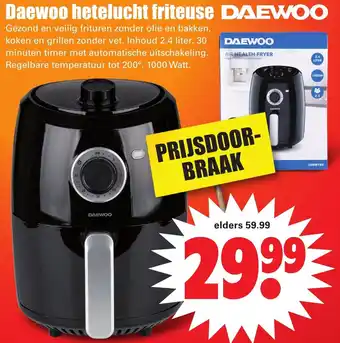 Dirk Daewoo hetelucht friteuse 2.4L aanbieding