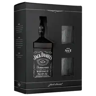 Super Dirck 3 Jack daniel's  whiskey met 2 tumblers 70 cl aanbieding