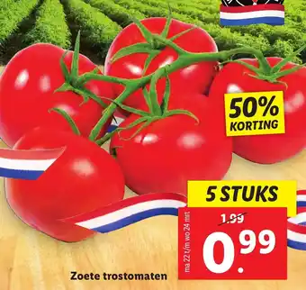 Lidl Zoete trostomaten 5st aanbieding