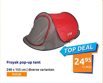 Action Froyak pop-up tent aanbieding
