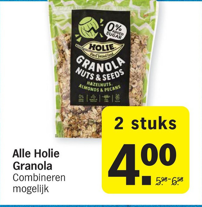 Alle Holie Granola aanbieding bij Albert Heijn