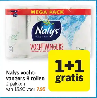 Albert Heijn Nalys vochtvangers 8 rollen aanbieding