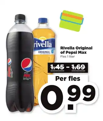 PLUS Rivella original of Pepsi Max 1 L aanbieding