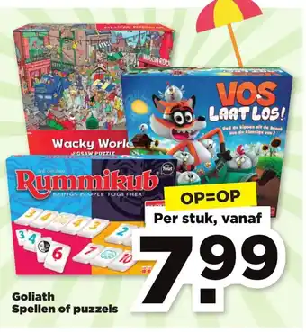 PLUS Goliath Spellen of puzzels aanbieding