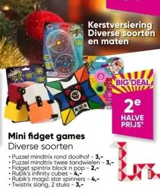 Big Bazar Mini fidget games aanbieding