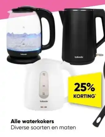 Big Bazar Alle waterkokers aanbieding