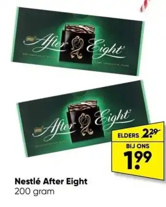 Big Bazar Nestlé after eight 200 gram aanbieding