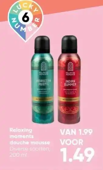 Big Bazar Relaxing moments douche mousse aanbieding