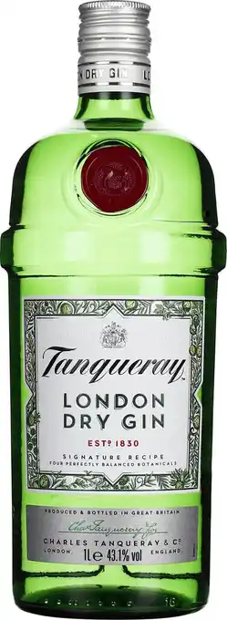 Drankdozijn Tanqueray gin 1ltr aanbieding