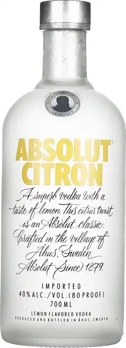 Drankdozijn Absolut citron 70cl aanbieding