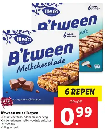 Lidl B'tween mueslirepen 6st aanbieding